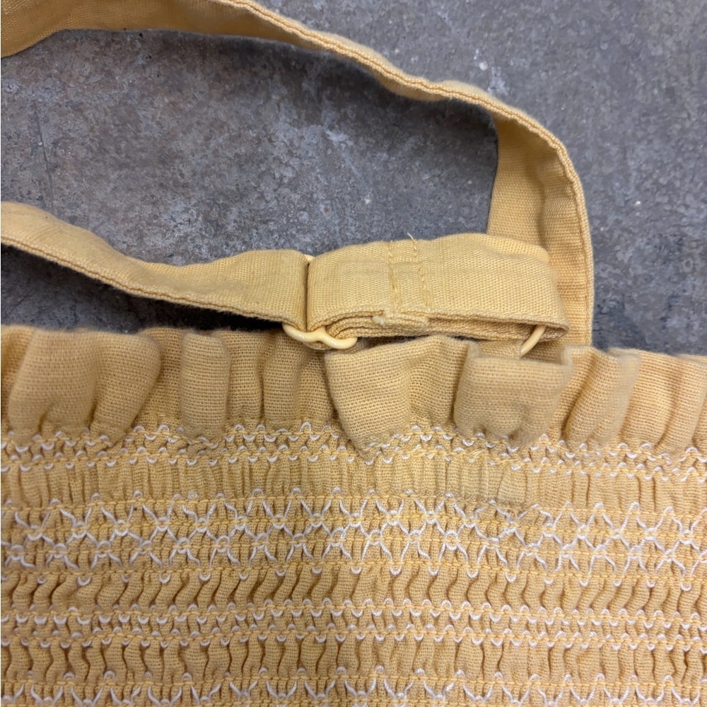American eagle rushed Yellow Ruffle Dress - Picture 6 of 9